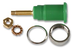 MC (MULTI-CONTACT) - 23.3020-25 - 插座 4MM 帶護(hù)罩綠色 包5 
