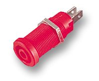 MC (MULTI-CONTACT) - 66.9131-22 - 插座，4MM 帶護(hù)罩 紅色 