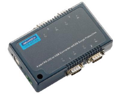 研華USB 轉(zhuǎn)4端口RS-232 轉(zhuǎn)換器，帶浪涌保護(hù)USB-4604B