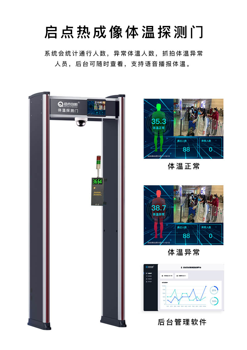 合肥學(xué)校測溫傳感器，防疫測溫通道門，CE認(rèn)證測溫門廠家