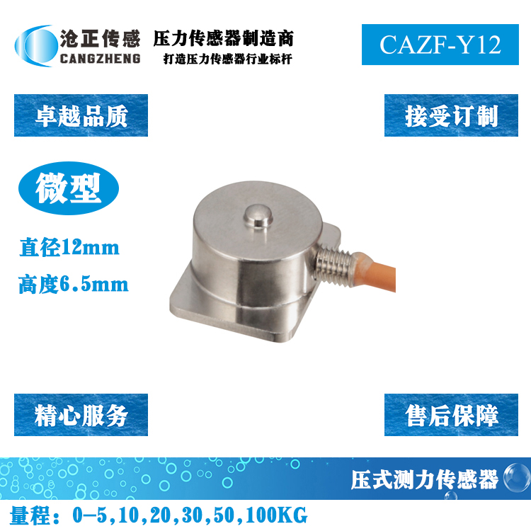 微型壓力傳感器-微型測(cè)力傳感器CAZF-Y12