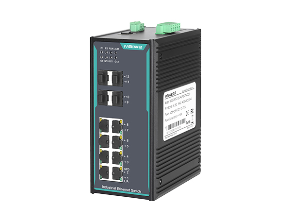 邁威通信MISCOM7212G-4GF-8GT 12口二層全千兆網(wǎng)管型卡軌式工業(yè)以太網(wǎng)交換機